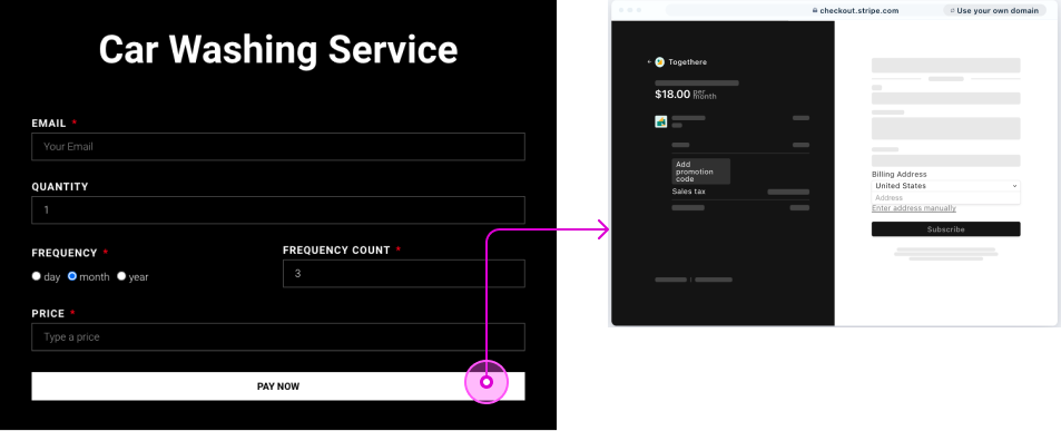 stripe checkout redirection