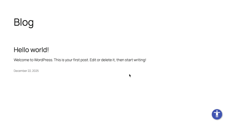 Accessibility Widget