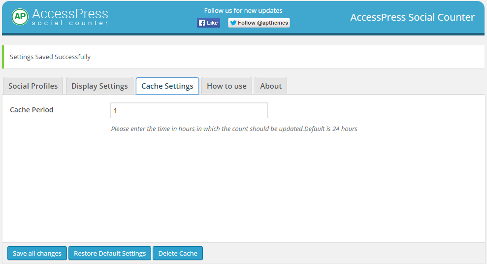 Frontend Display of Social Counts
