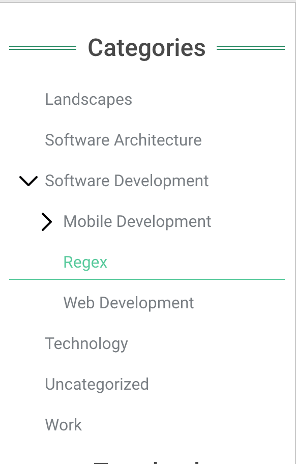 Show empty categories.