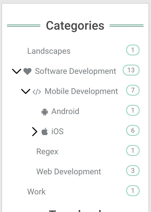 With category icons.