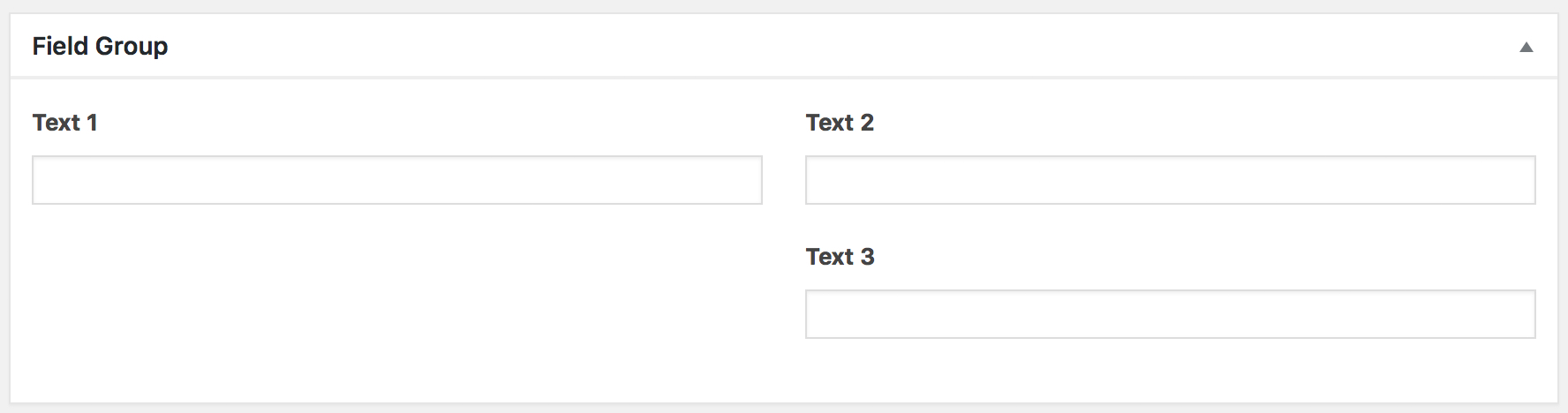 ... split the fields in two columns in page/post editor