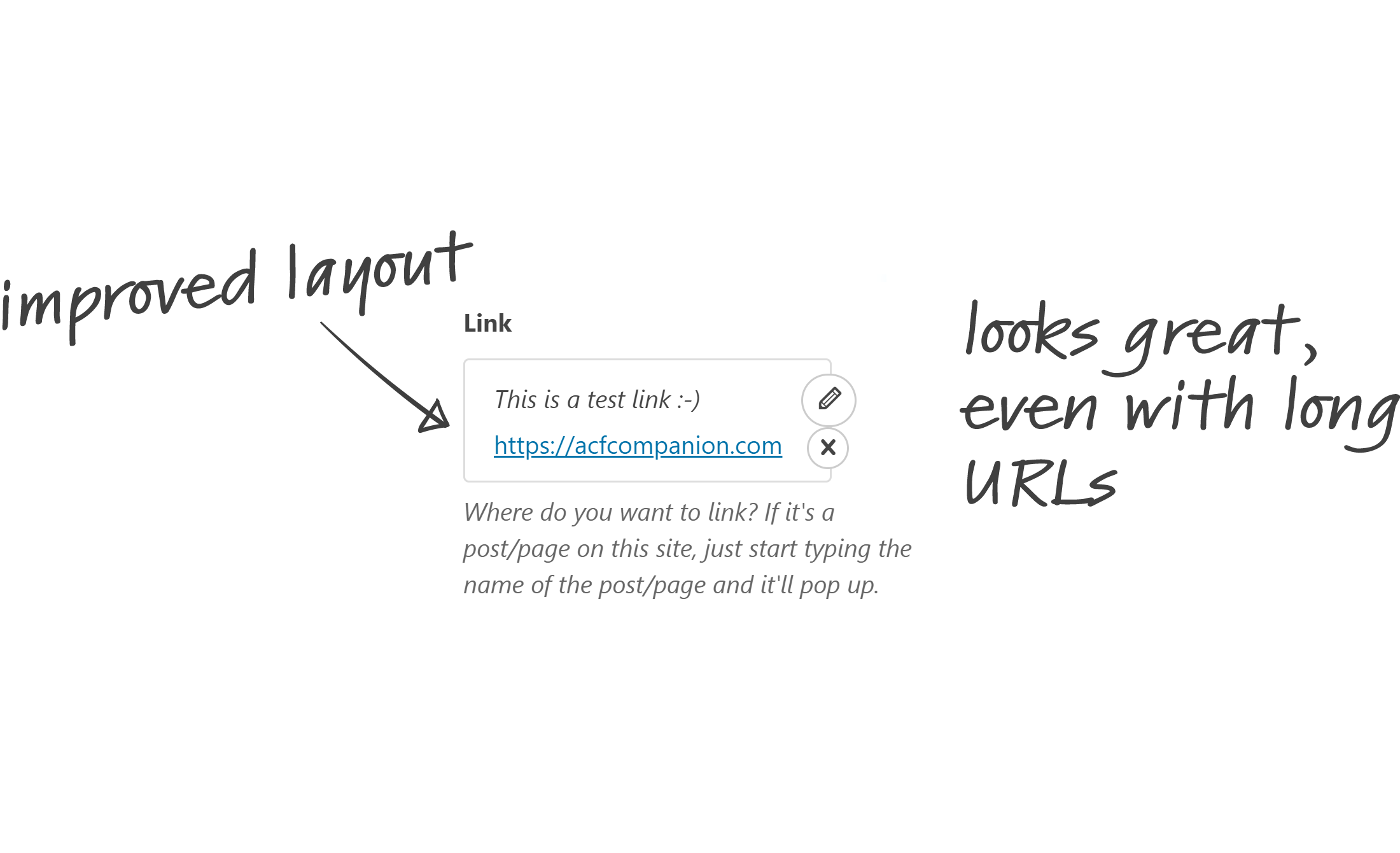 The Link field - with improved layout