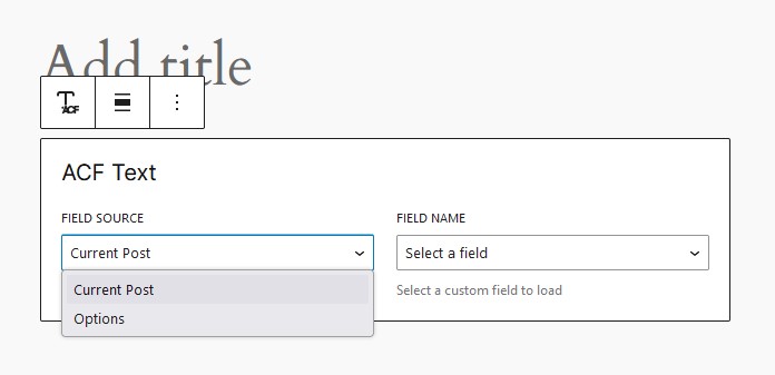 Select Field to Load