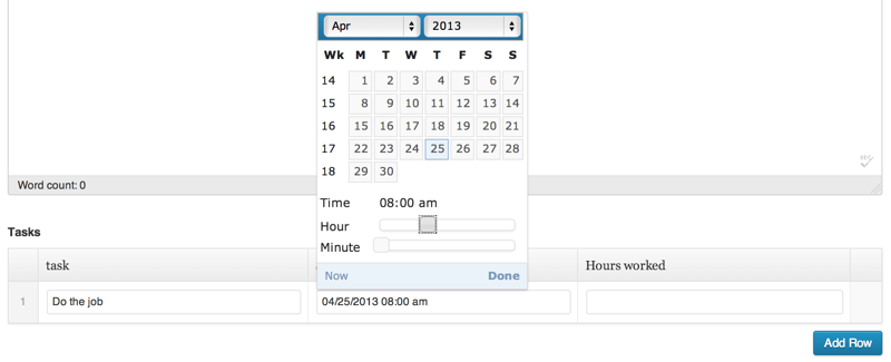 Add the Date and Time Picker field