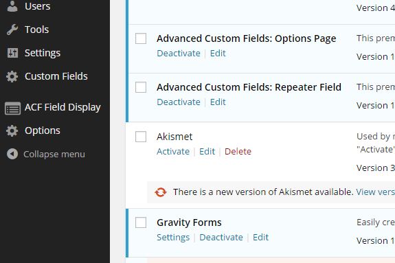 This is what the button will look like once the ACF Fields Display plugin is activated.