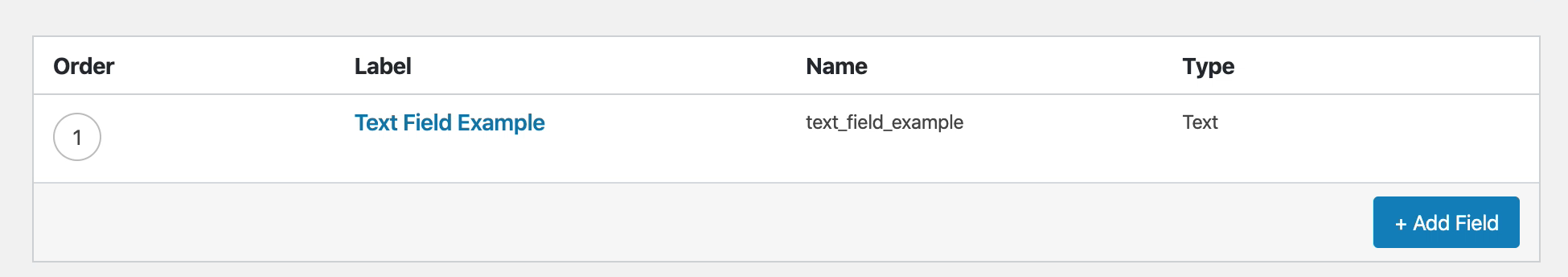 Text field example