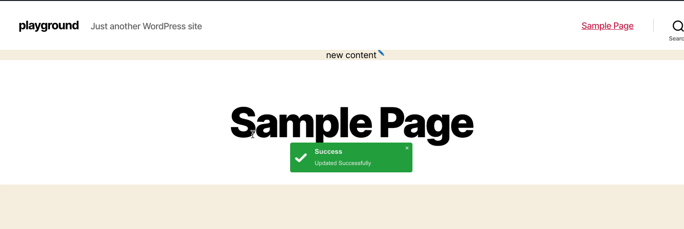 Review the new content on the 'Edit Page'.
