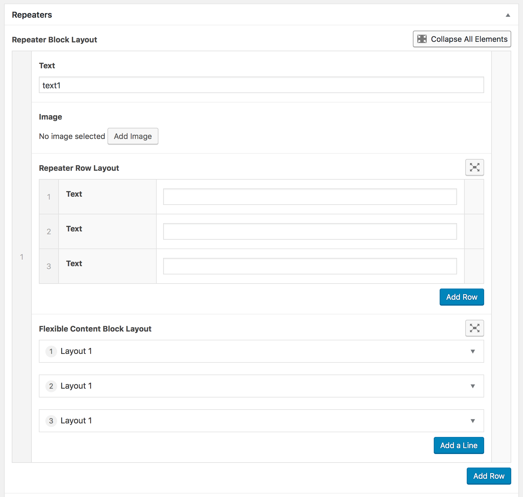 Works even if Repeater and Flexible Content fields are nested and in all layout modes