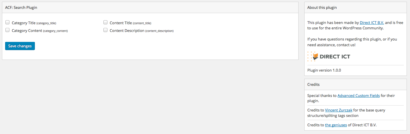 ACF: Search