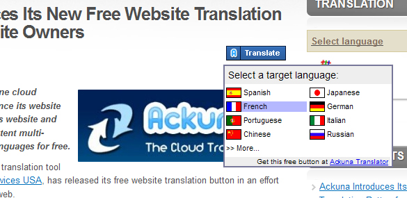 The open menu on a sample post.