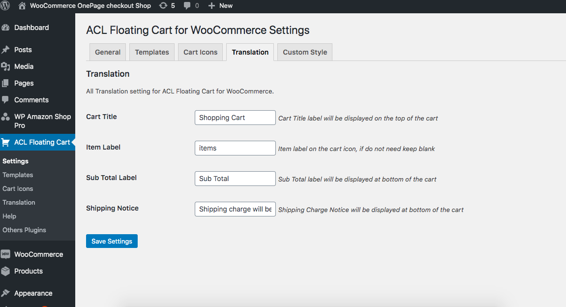 ACL Floating Cart Language Center.