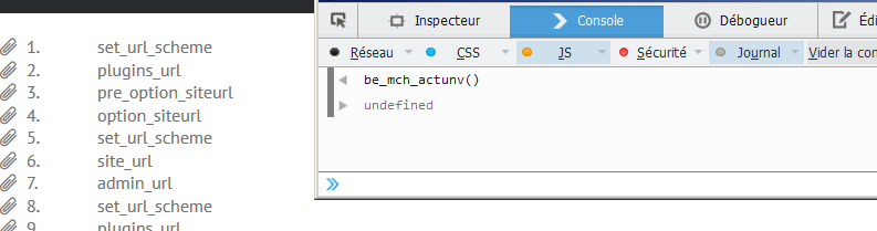Easily list all the hooks just by calling a javascript function