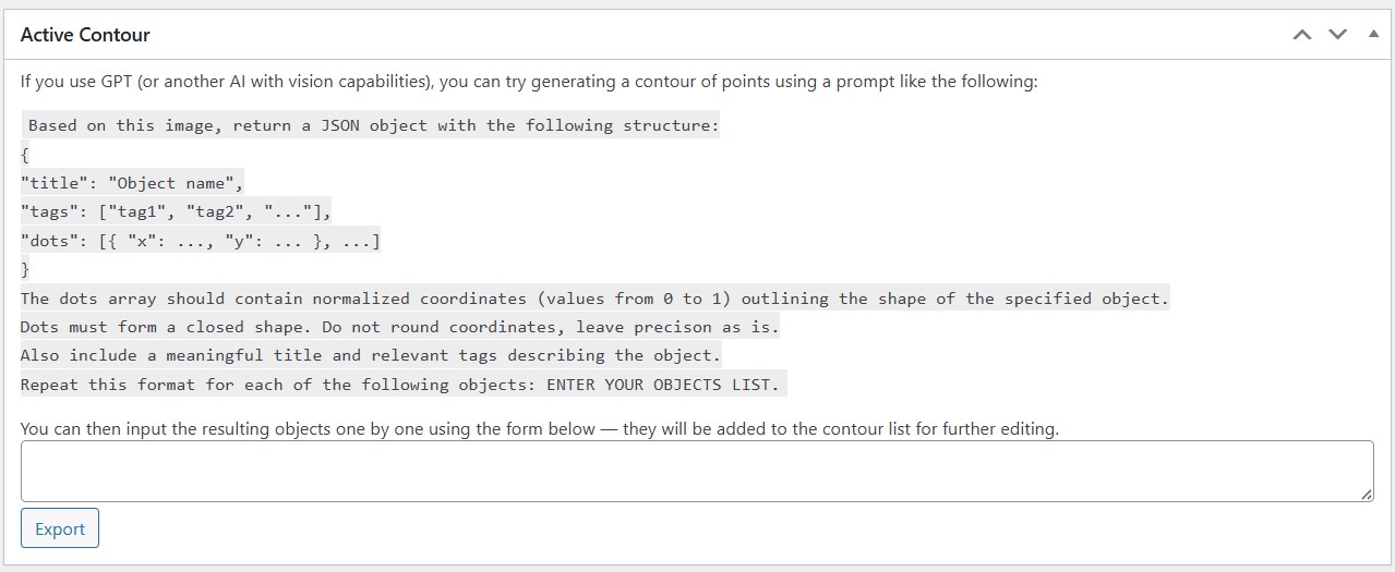 Export tool