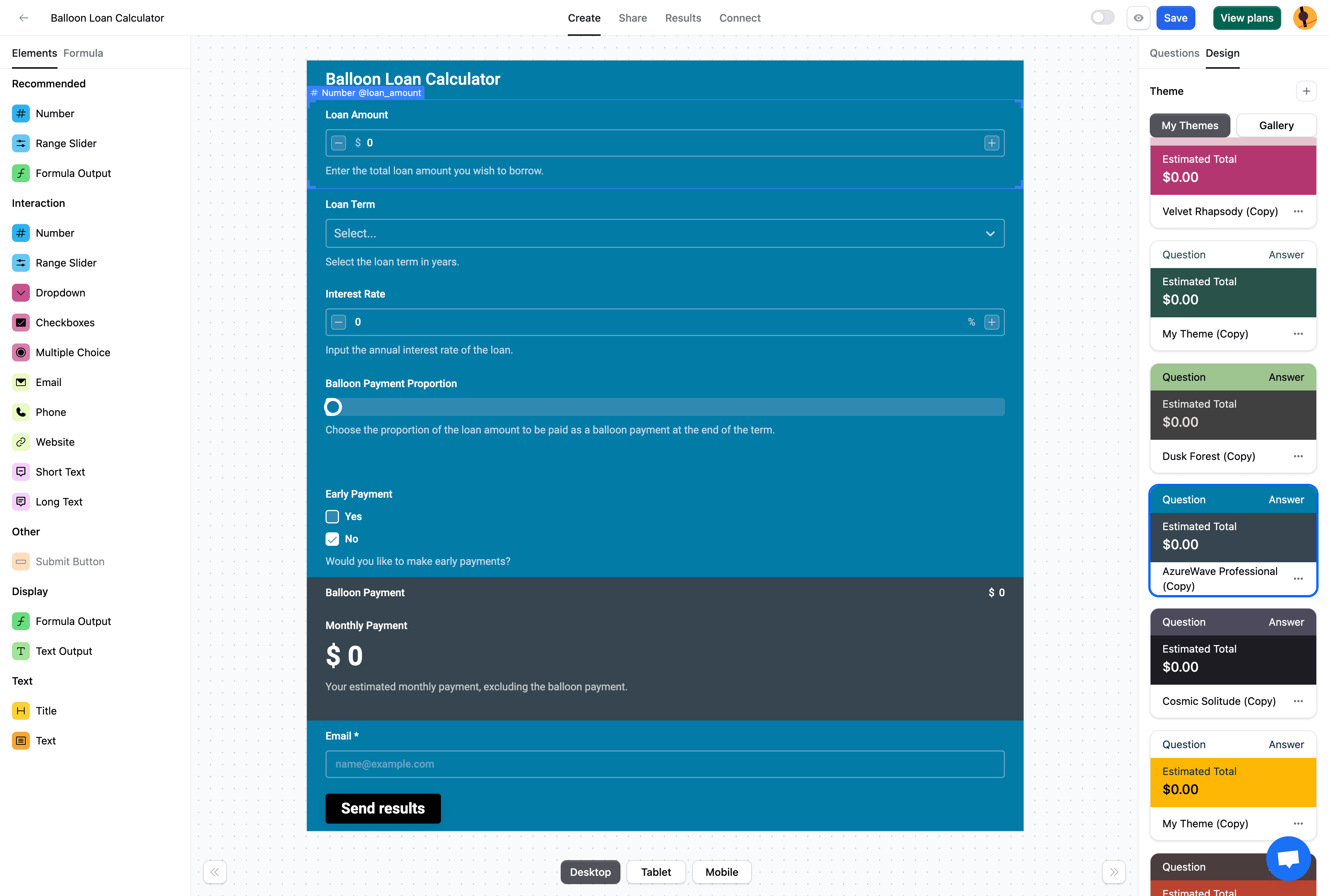 ActiveCalculator Customize Themes