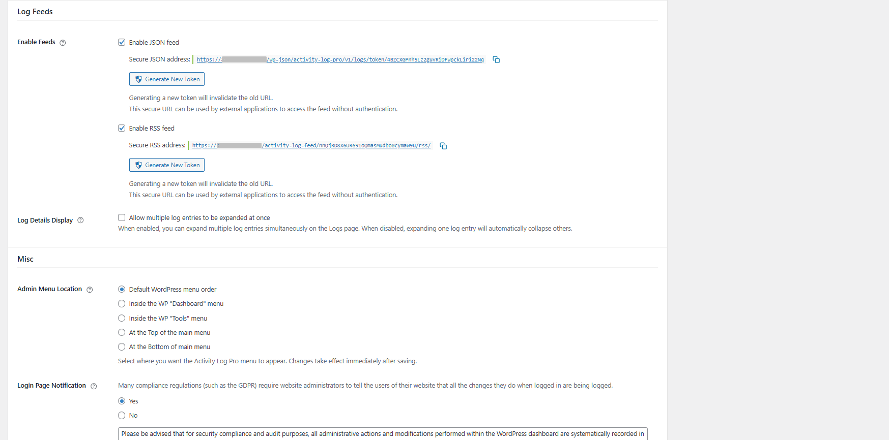 **Secure Token Based Event Feeds** - Secure token based feed generation for JSON and RSS formats screenshot-7.png