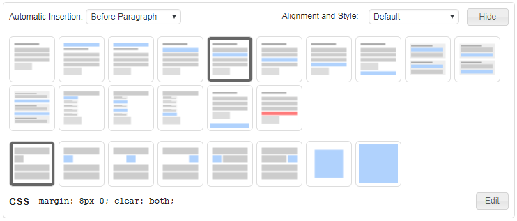 Code preview with visual CSS editor