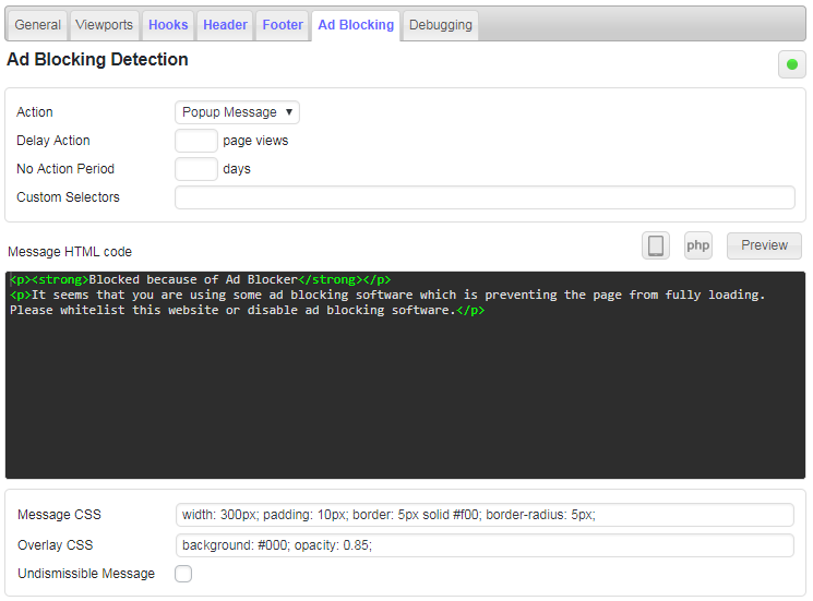 Visualization of HTML tags in post