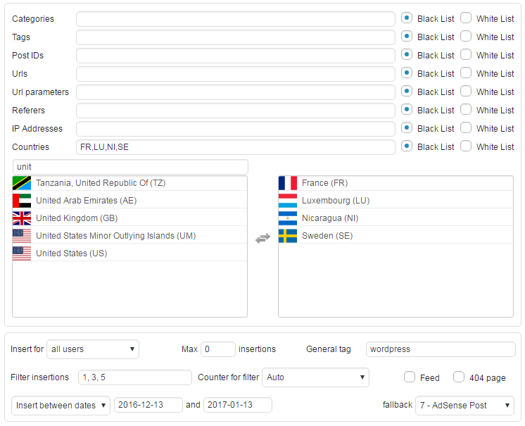 Settings for custom hooks