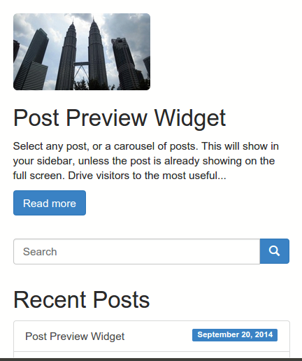 A "Post Preview" widget in the sidebar.