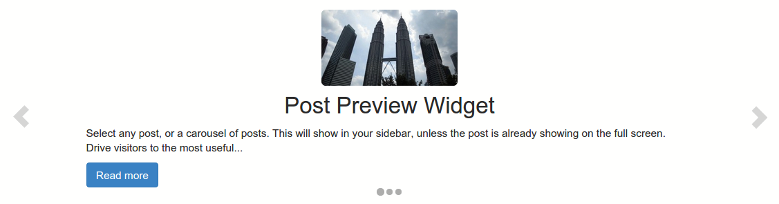 A carousel of recent posts, which requires Bootstrap 3 or later.