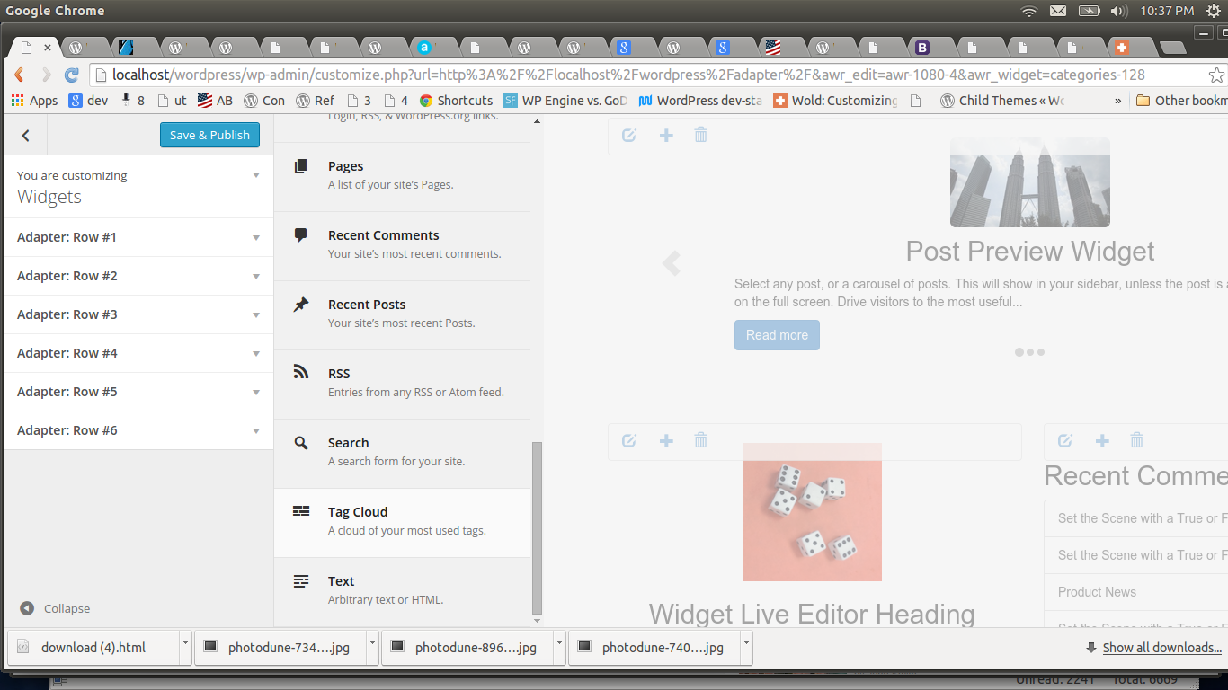 Choose your widget.