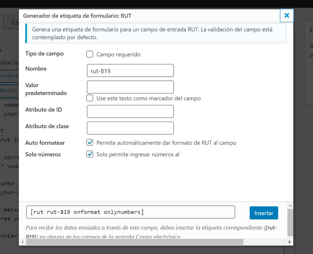 Opciones de configuración