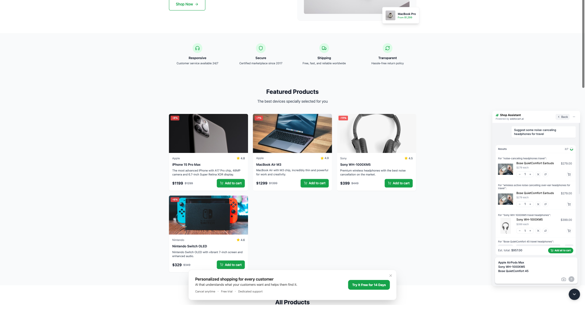 Photo upload for visual product matching