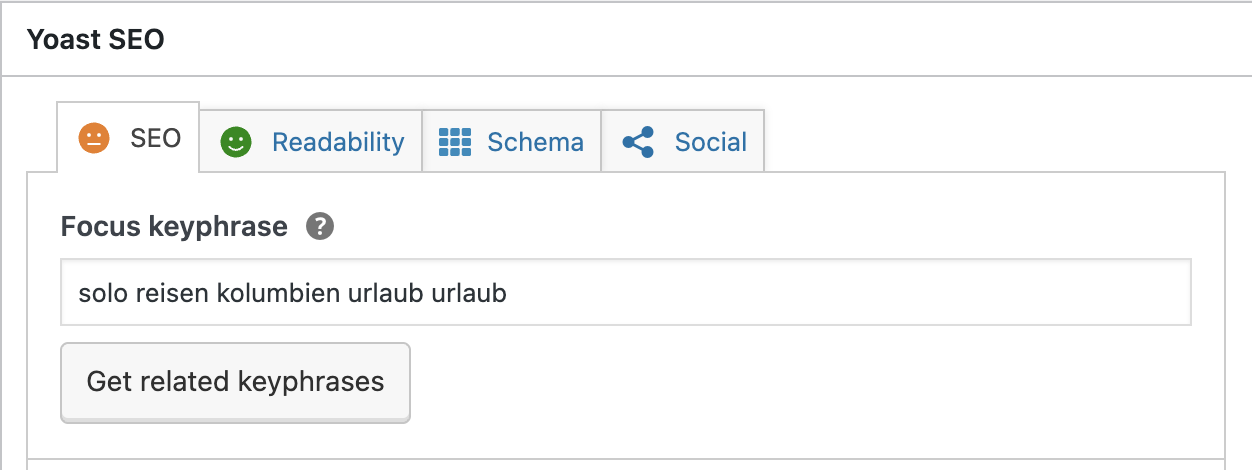 Yoast SEO - The keyword phrases are translated alongside the other post translation.