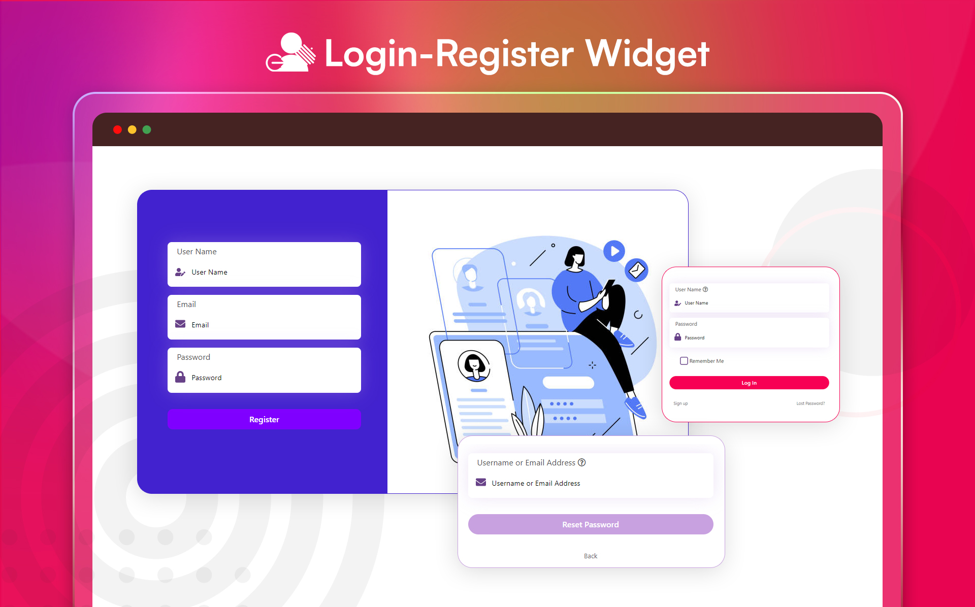 Login-Register Widget