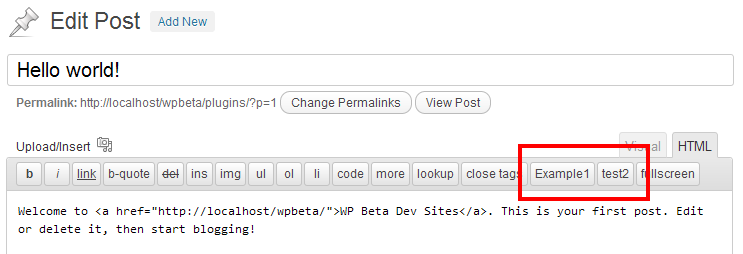 Settings area in WordPress 4.0-alpha
