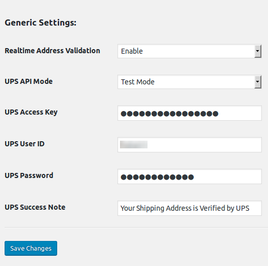 Settings Page