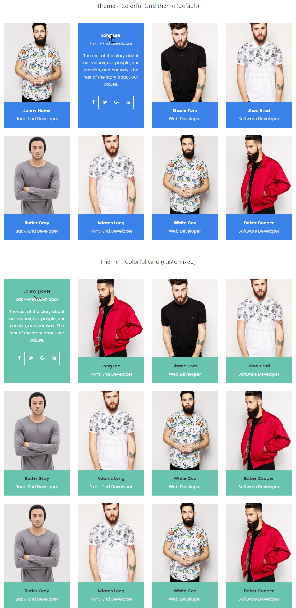 Front view 2 (Theme - Colorful Grid)
