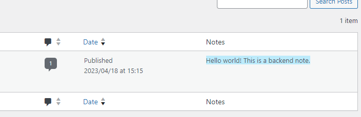 Note Display: View notes directly within the editor and table view.