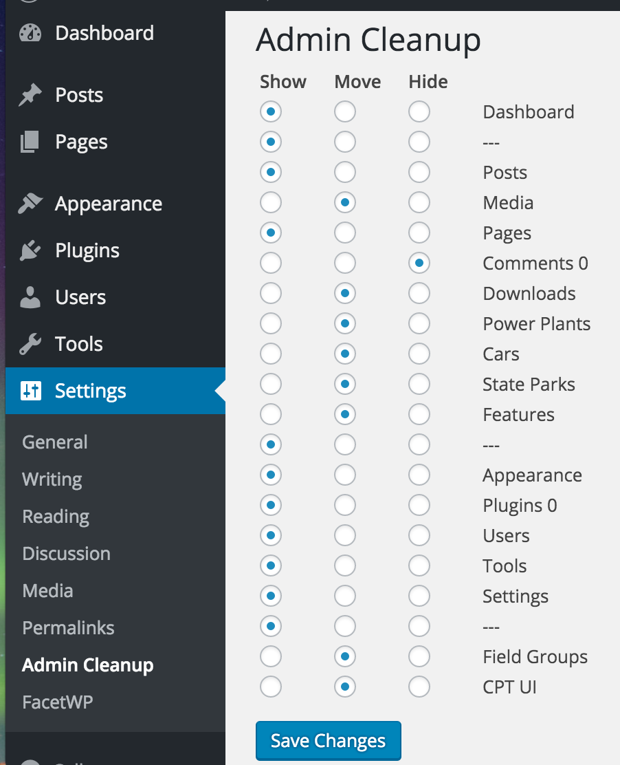 Settings
