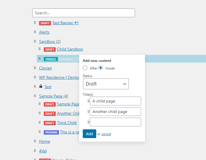 Adding new content after or inside another post type