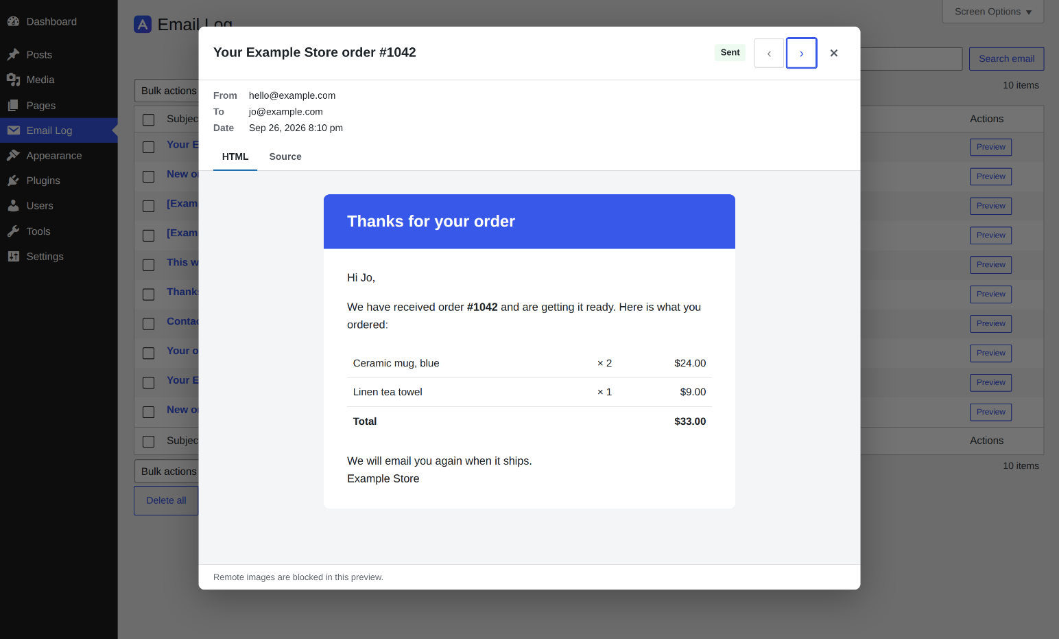 Sorting gets a screen of its own: drag a row where you want it — and the order applies to your front-end queries too.