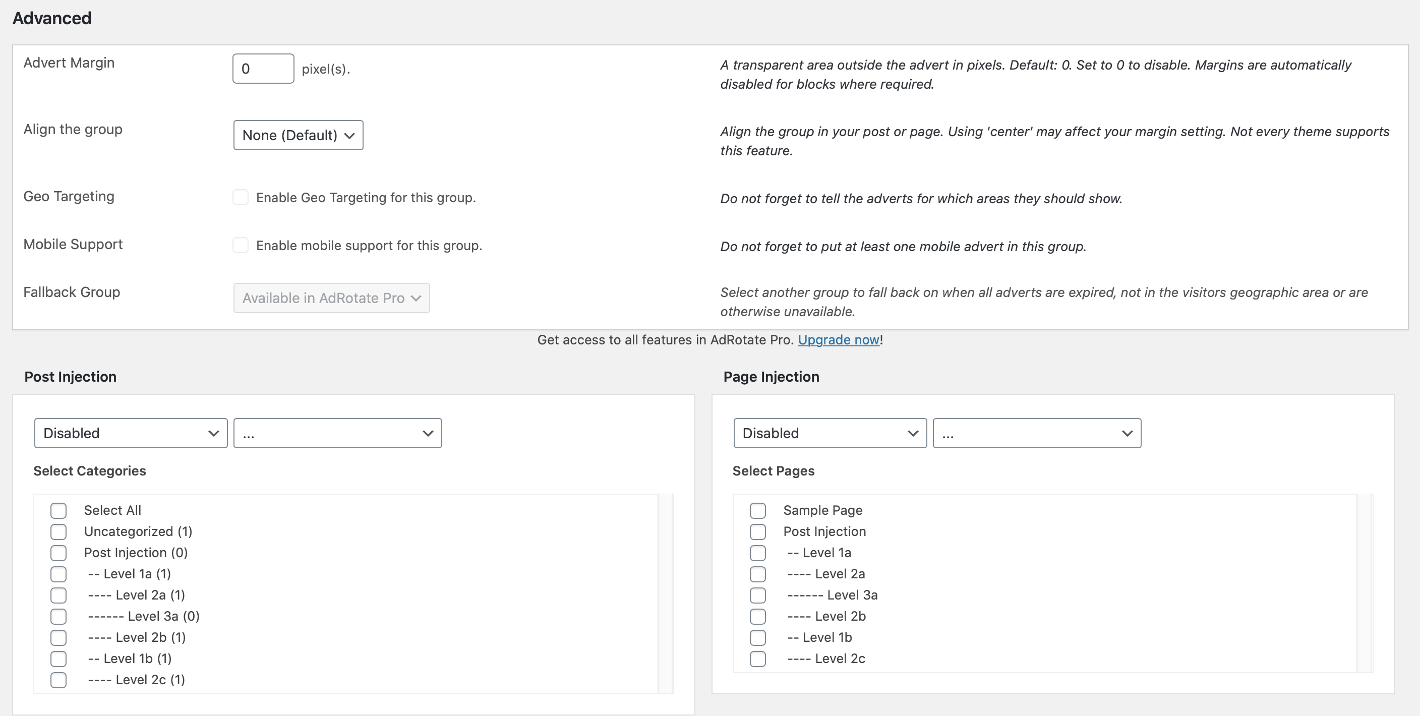 Set up groups to do exactly what you want with AdRotate