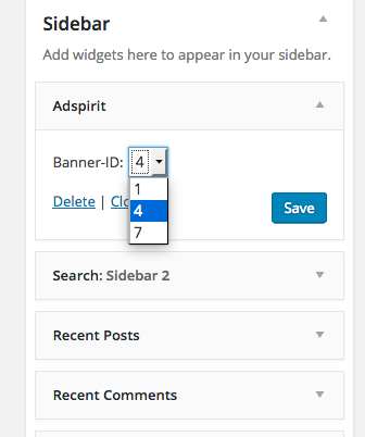 Insert a banner to a widget area