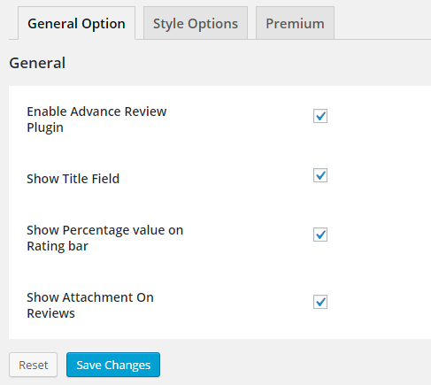 It shows admin panel general options.