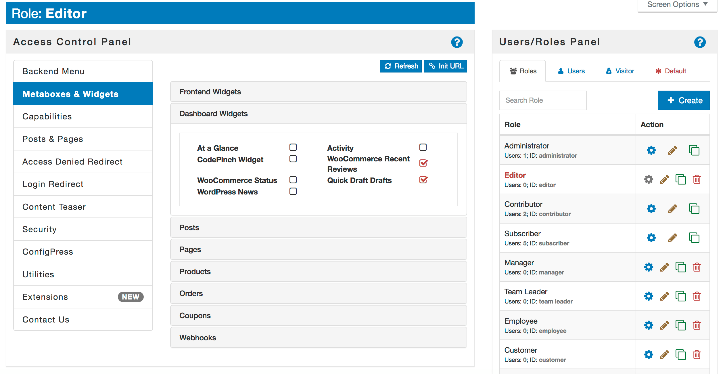 Manage access to posts, pages, media or custom post types