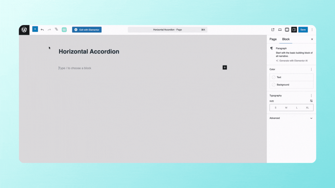 Separate Accordion: Display each accordion section individually