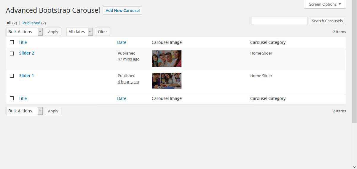 **Add Your Images** - Add your images in carousel.