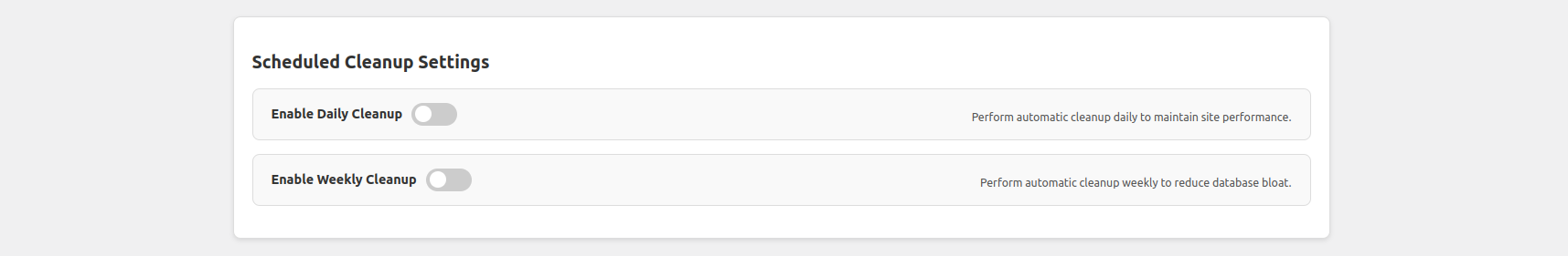 Automatic Scheduling*: Set Daily and Weekly Scheduling.
