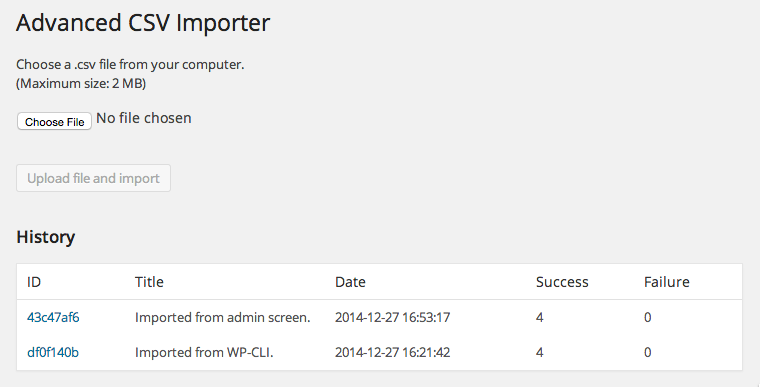 History of importing