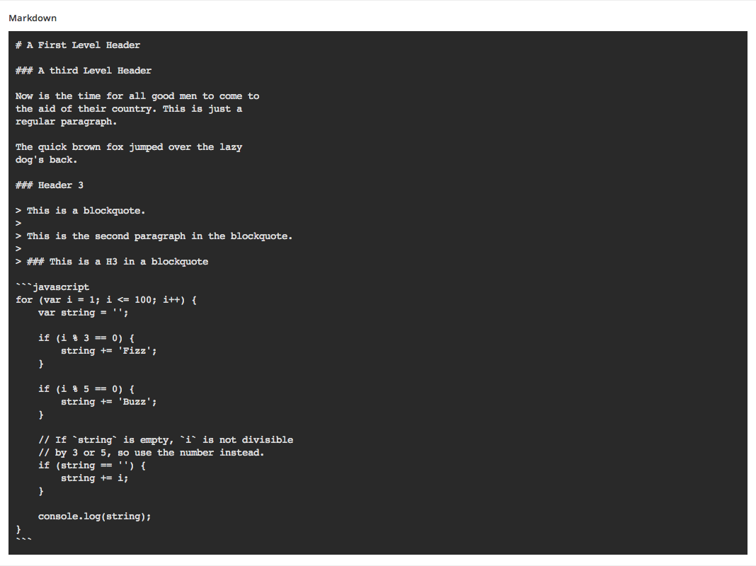 Markdown editor (Editor theme: Dark).