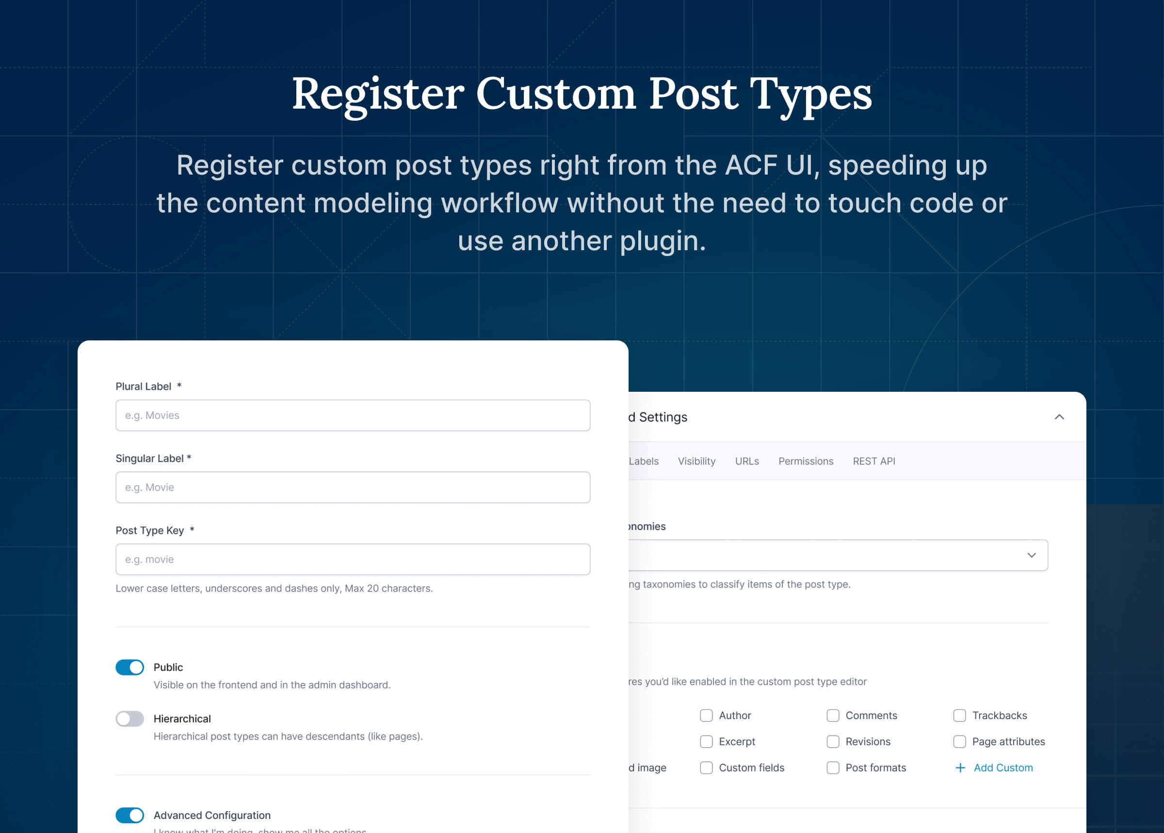 Registering Custom Post Types