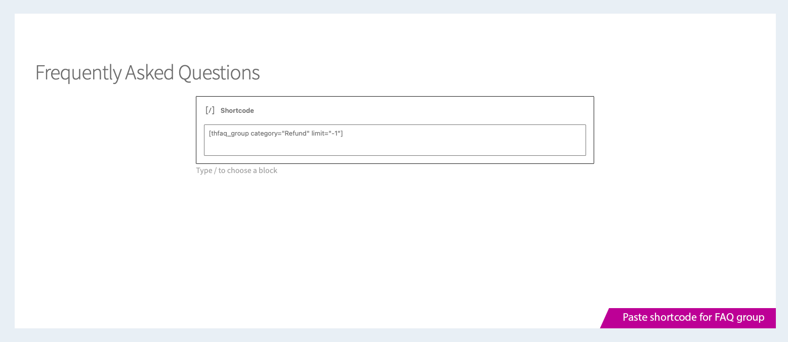 FAQ display settings.