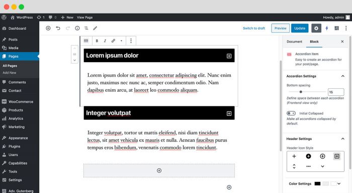 Block Styles: You create custom CSS styles for blocks and make them available to end users.