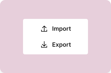 Import & Export Option